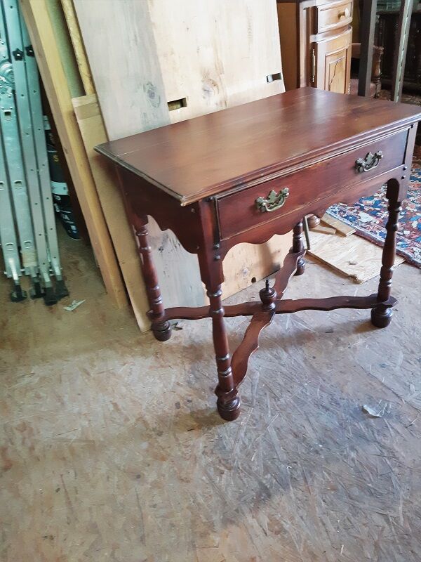 mahogany desk table, copy of Louis XIV style of the twentieth century