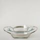 Large glass and silver-plated salad bowl, 1950