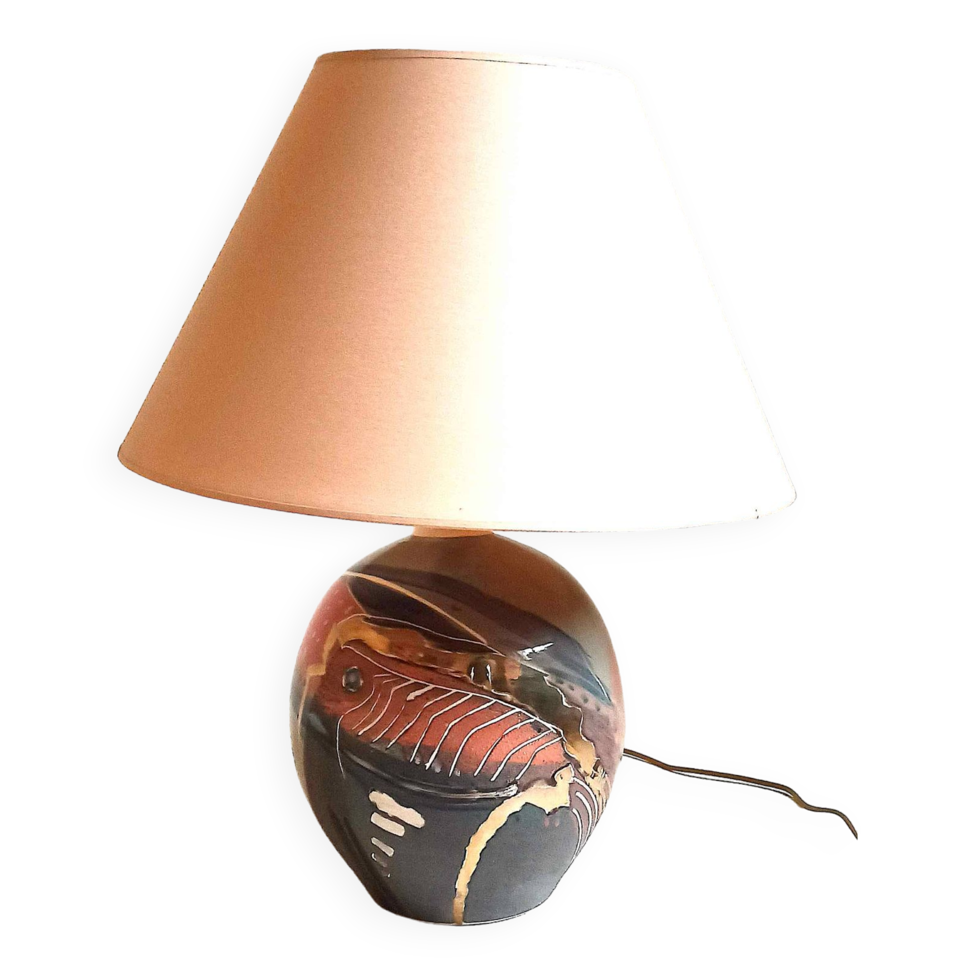 Vintage ceramic table lamp Height 61 cm