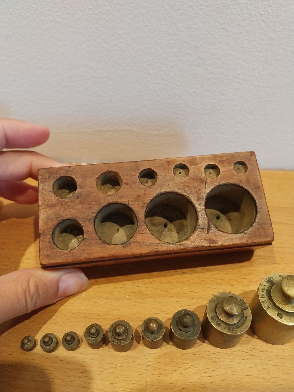 Brass weight box