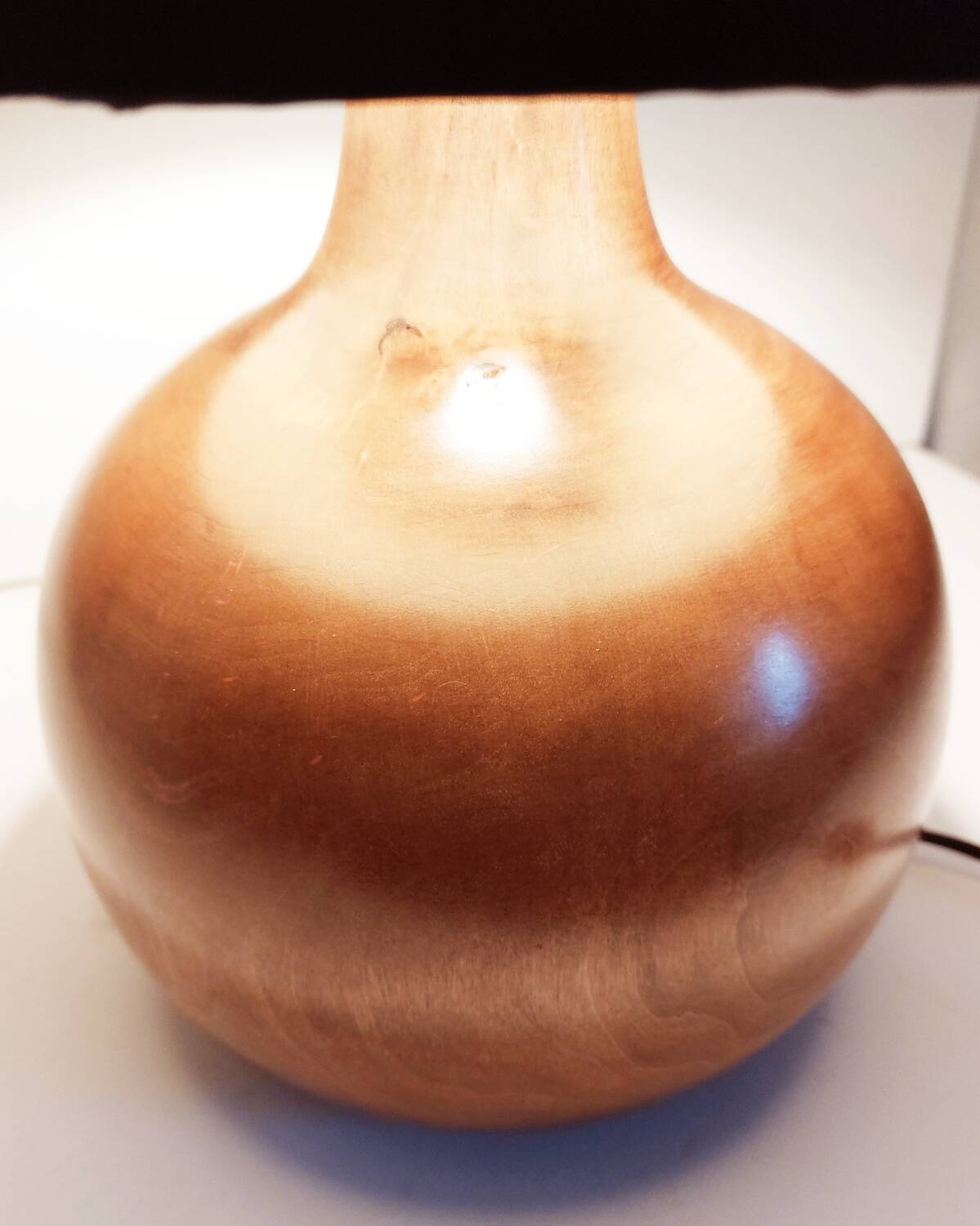 Vintage wooden foot lamp