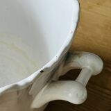 White Moustiers flowerpot