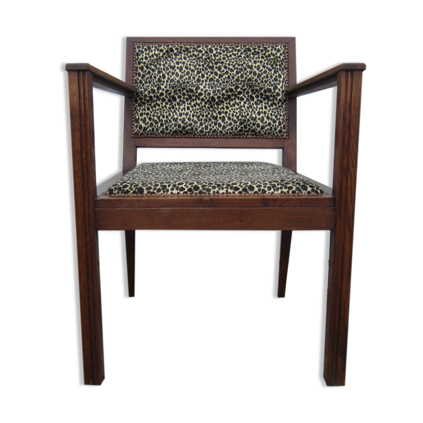 Old leopard fabrics armchair