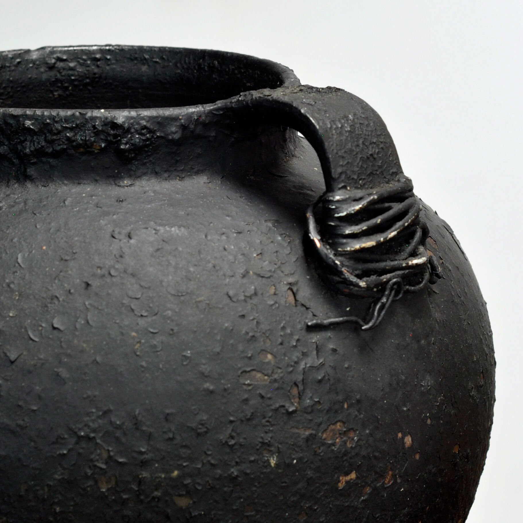 Antique earthenware pot from Moldova, circa 1850