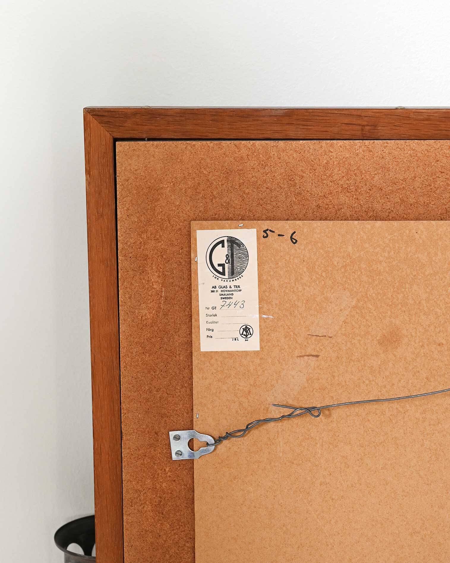 Illuminated oak mirror by AB Glas & Trä Hovmantorp, 1950s-1960s