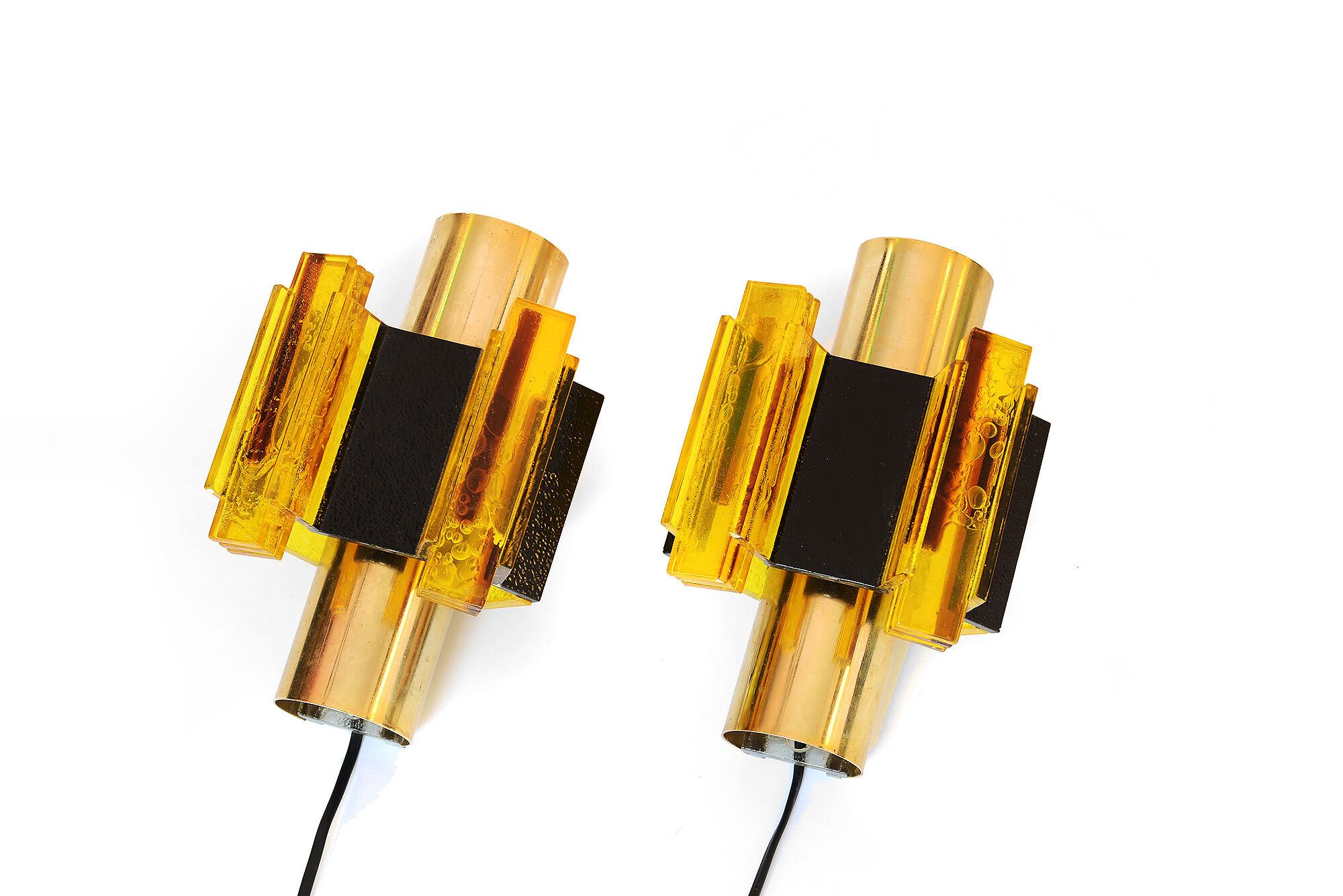 Pair of wall sconces by Claus Bolby for CEBO industries. Denmark 1960s