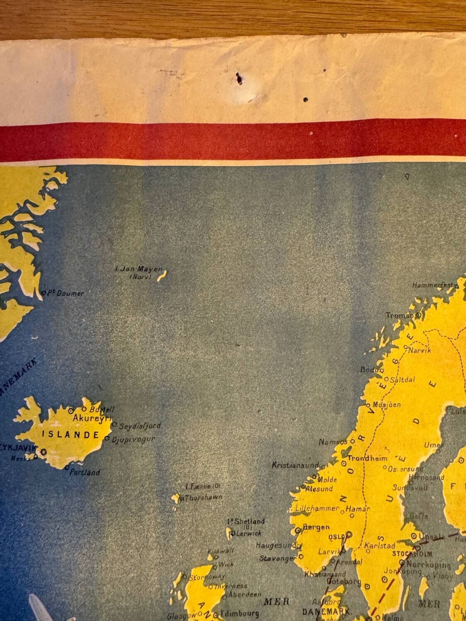Air France Postal Air Network Map from 1948