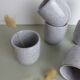 Set de 6 coquetiers petites tasses en grès moucheté