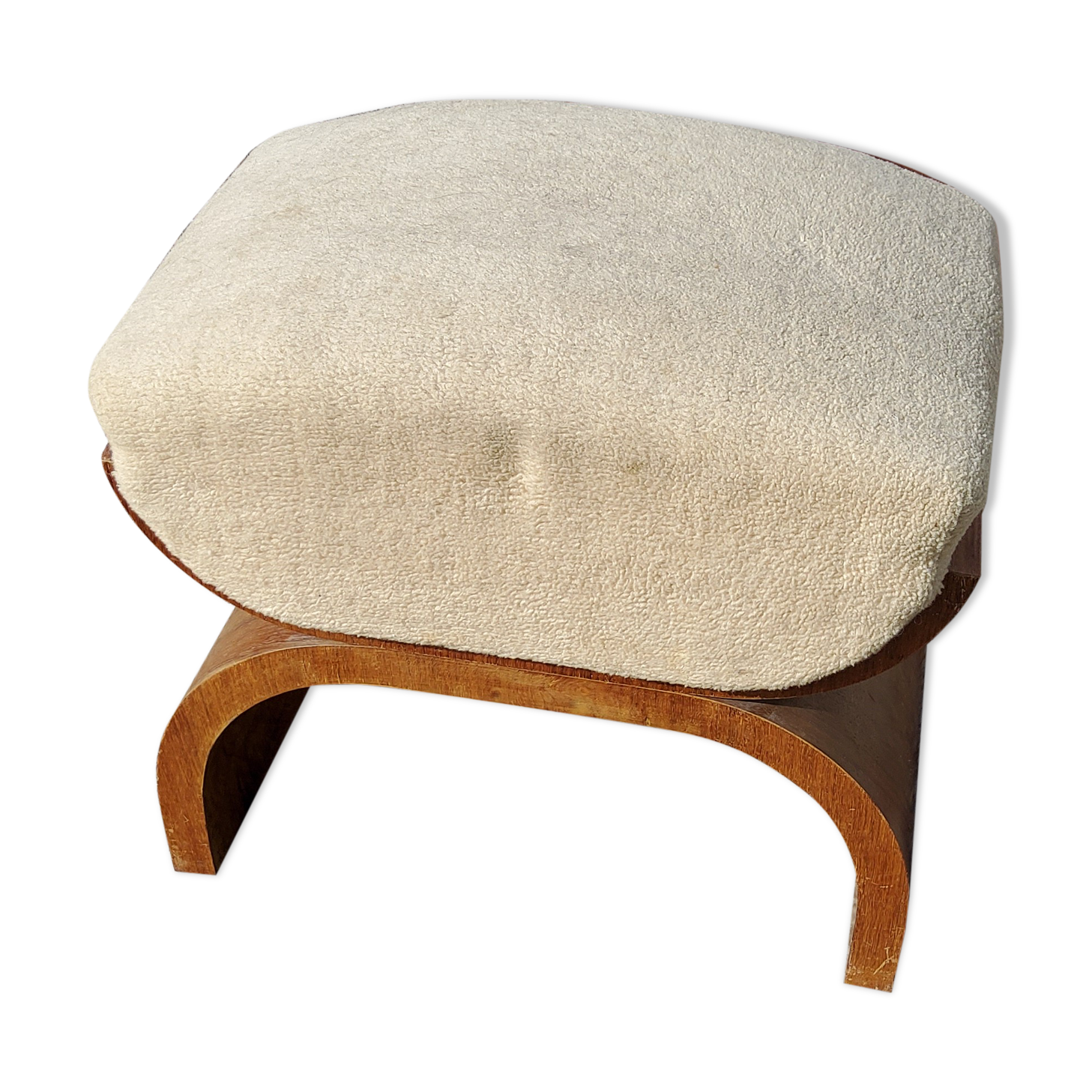 Art deco walnut stool 1930