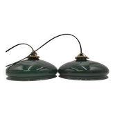 Green opaline pendant lights