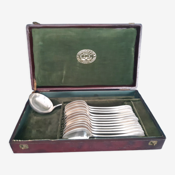 Cutlery set  christofle silver metal with punches