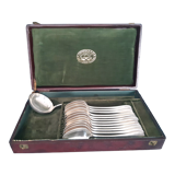 Cutlery set  christofle silver metal with punches