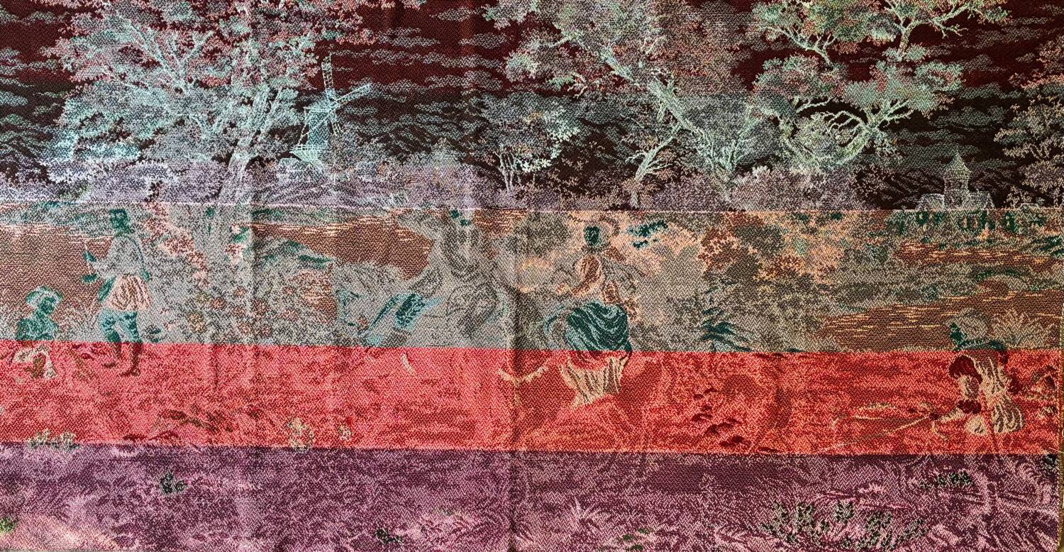 Grande tapisserie, scène de chasse à courre, XXe