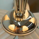 Rare Nickel-Plated Chandelier by Drukov, 1940s