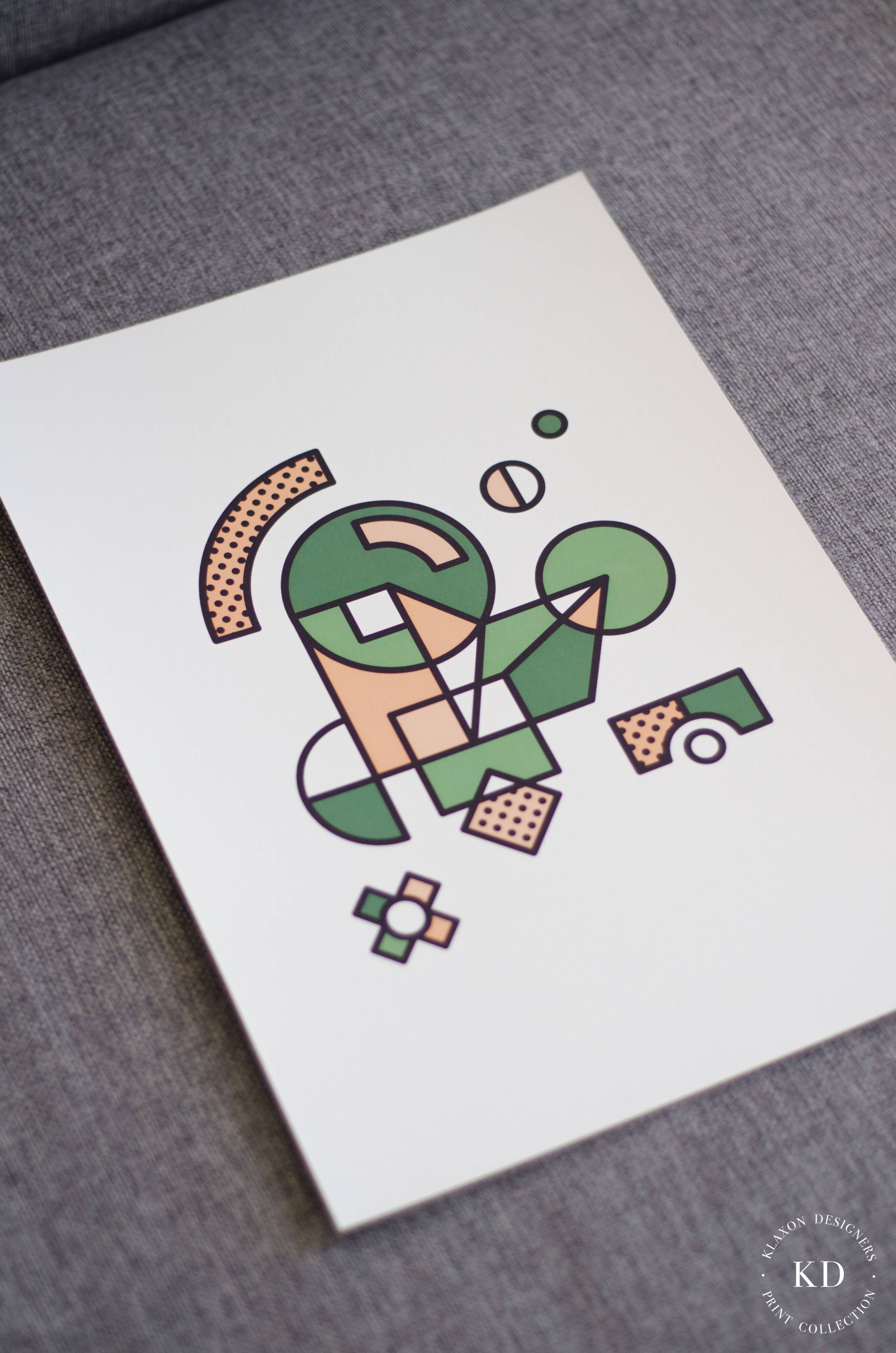 Illustration - Affiche A3 abstraite géométrique graphique colorée numérotée #007