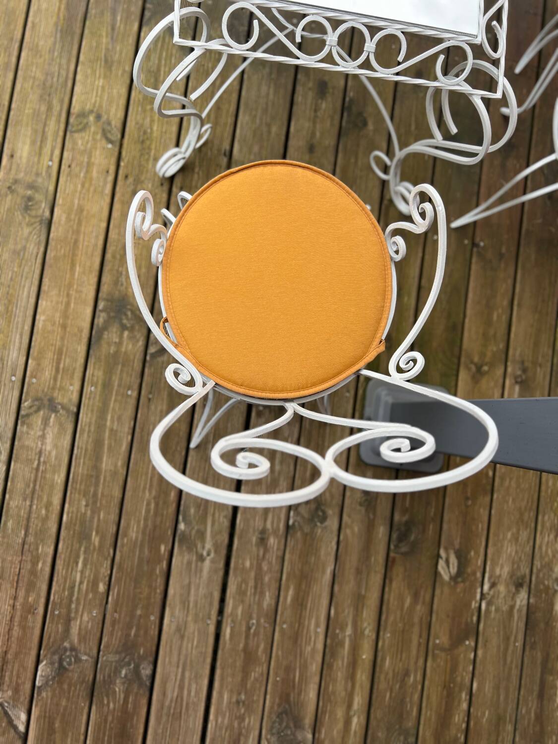 Wrought iron garden furniture