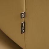 "Pumpkin" armchair set and its cream leather ottoman by Pierre Paulin