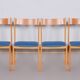 Chaises de salle à manger en hêtre de milieu de siècle attribuées à Dyha Brno, années 1950, ensemble de 4