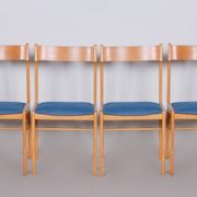 Mid-Century Beech Dining Chairs attributed to Dyha Brno, 1950s, Set of 4