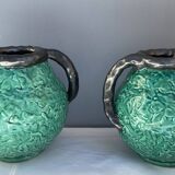 Pair of Jerome Massier vases, Vallauris, 1950s