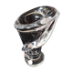 Vase of the crystal factory of Vannes le Châtel - " Verticalized cornucopia " - 70s