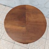 Art Deco pedestal table walnut side table