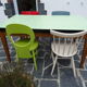Solid oak and formica extension table