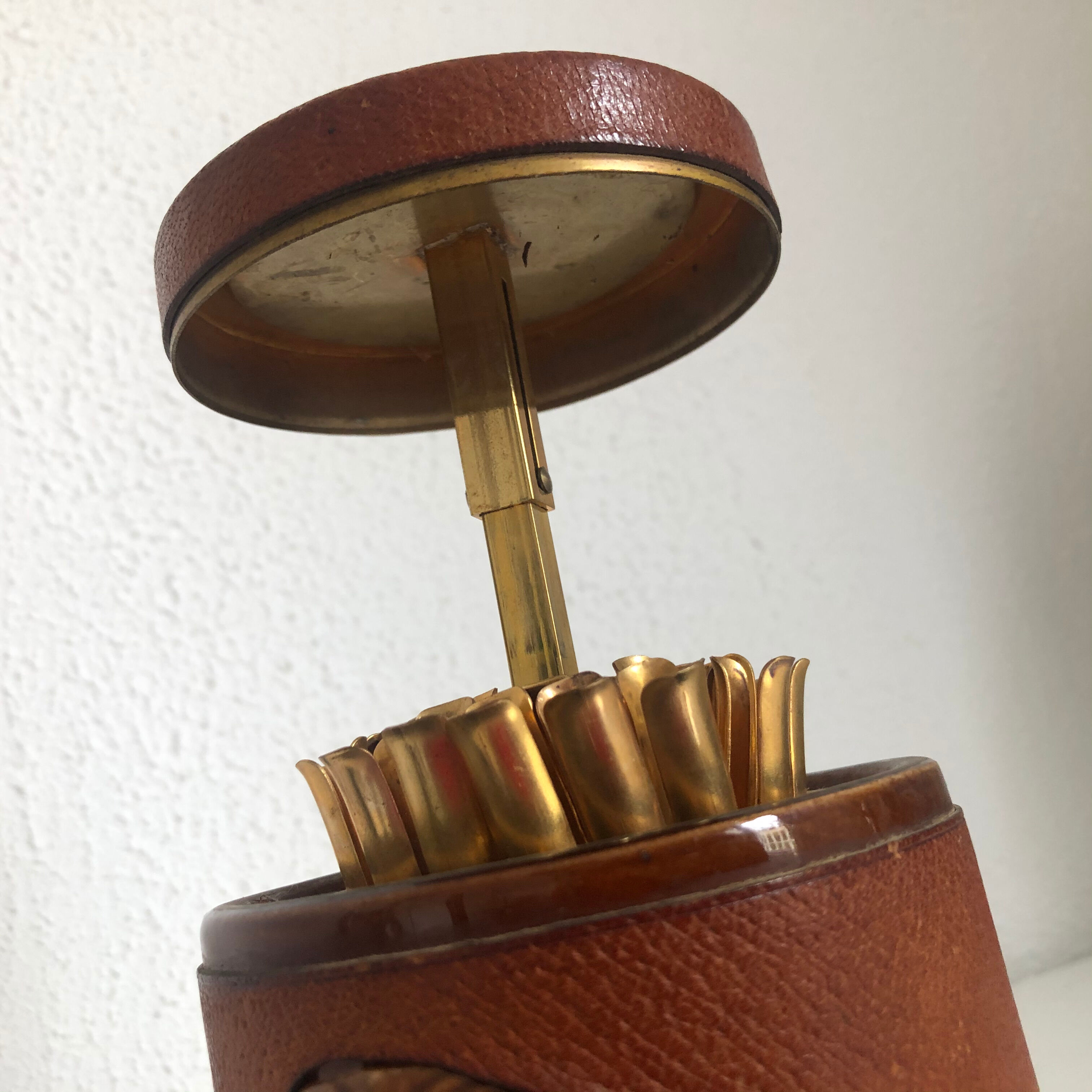 Vintage 1960 Longchamp horse leather cigarette holder - 11 x 10 cm