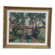 Original Mid Century Swedish Oil On Panel – “On Bicycle” By Oskar Person – Signed – Vintage & Framed