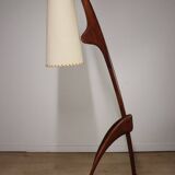 Rispal floor lamp known as "Praying Mantis" in teak, 1960