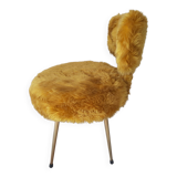 Chaise moumoute moutarde pelfran
