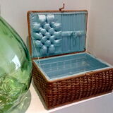 Vintage wicker sewing box