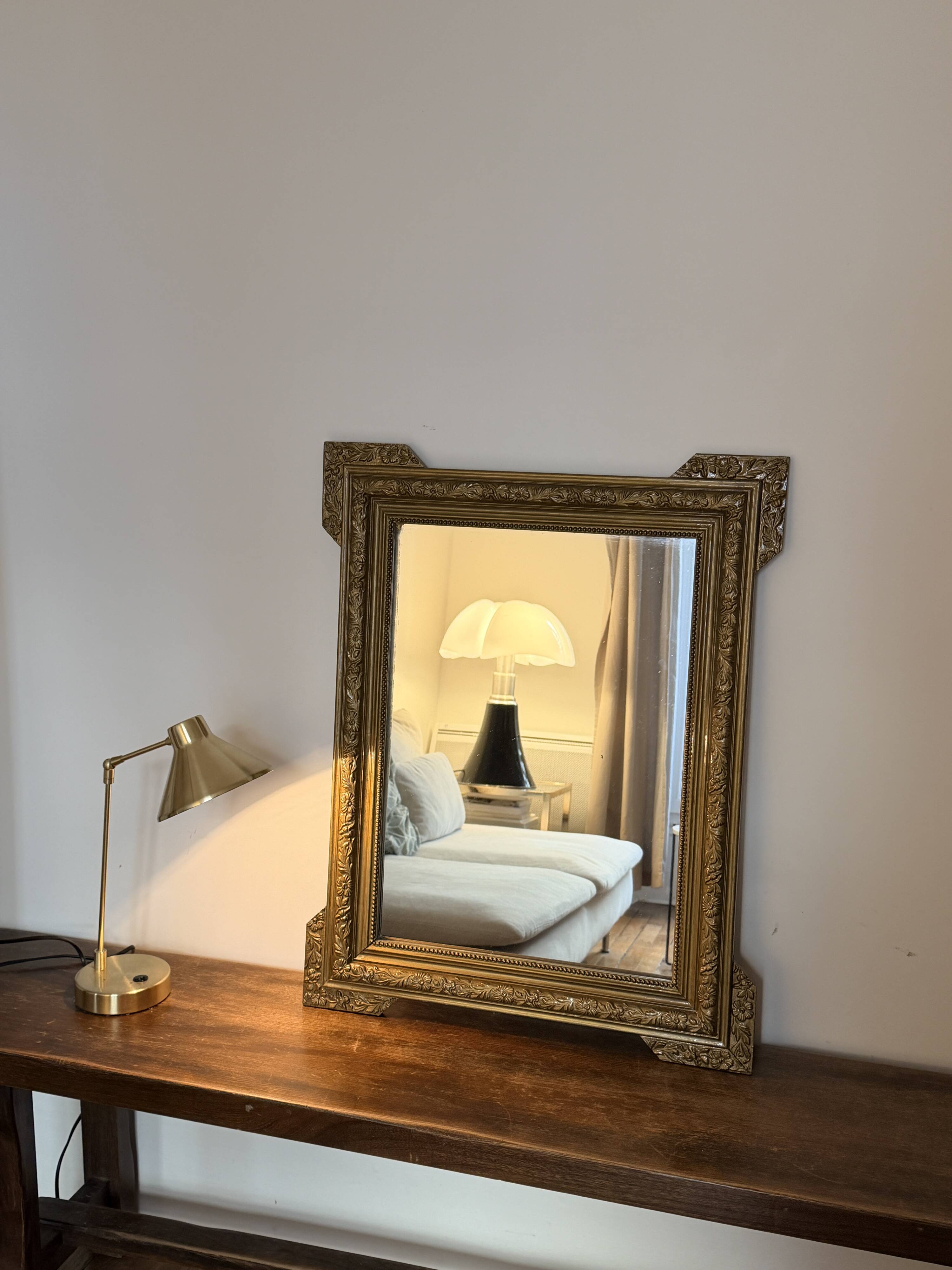 Large golden Napoleon mirror