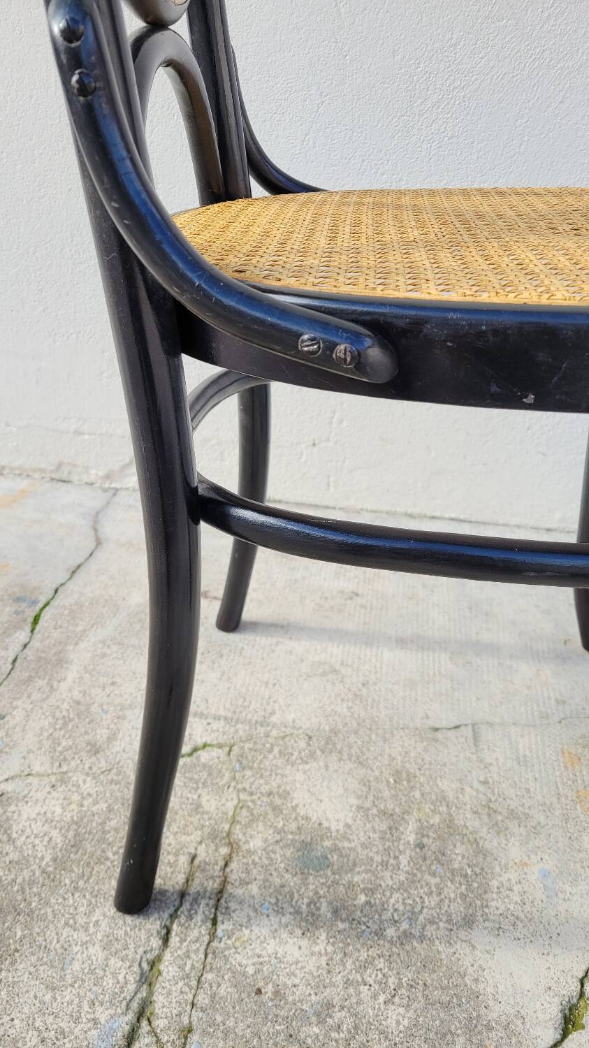 Thonet bistro chair n°17 canework and bentwood - 1900s