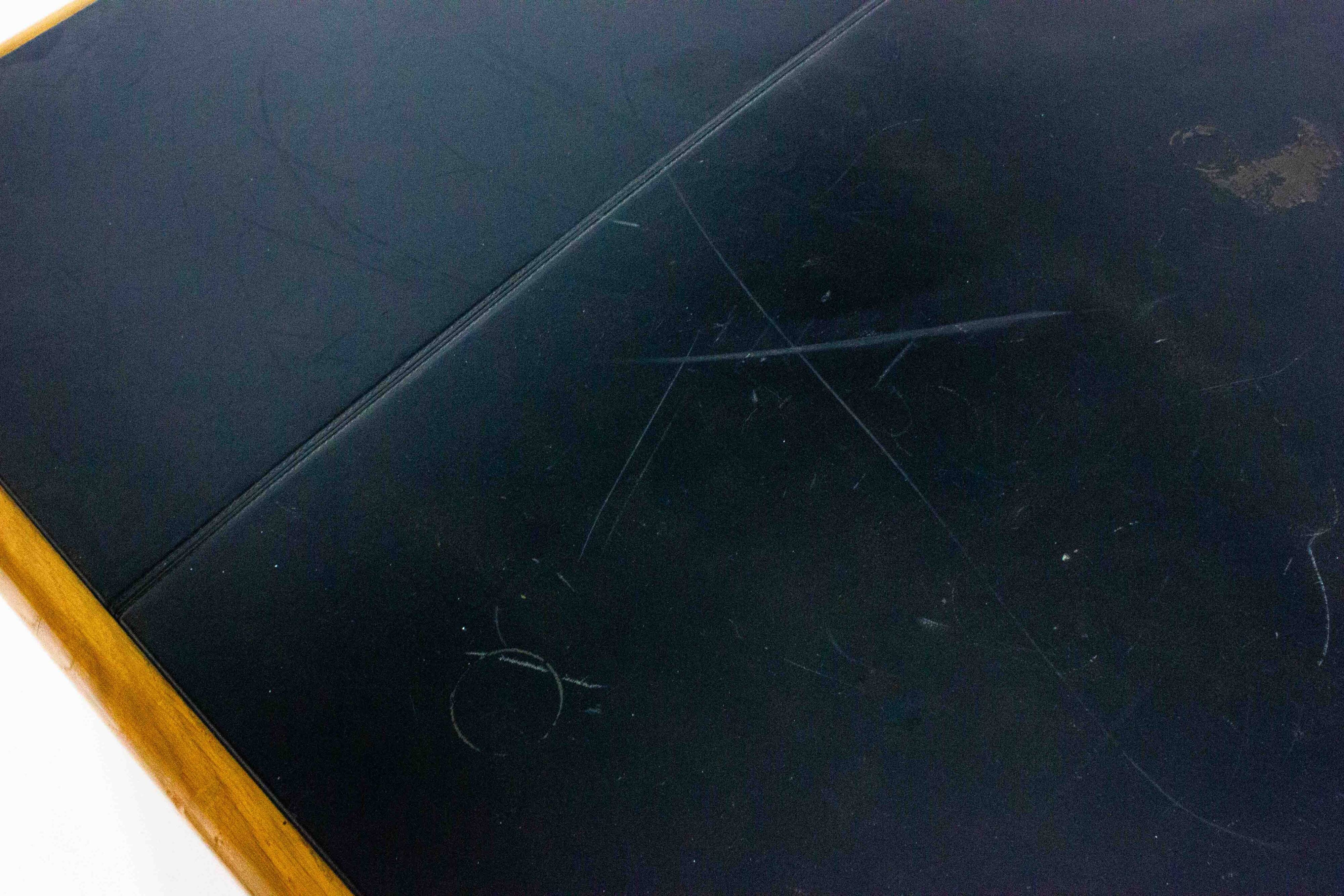 Warren Platner Large Leather Desk by Knoll International, 1973