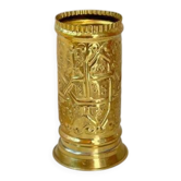 Traditional glass in gilded brass