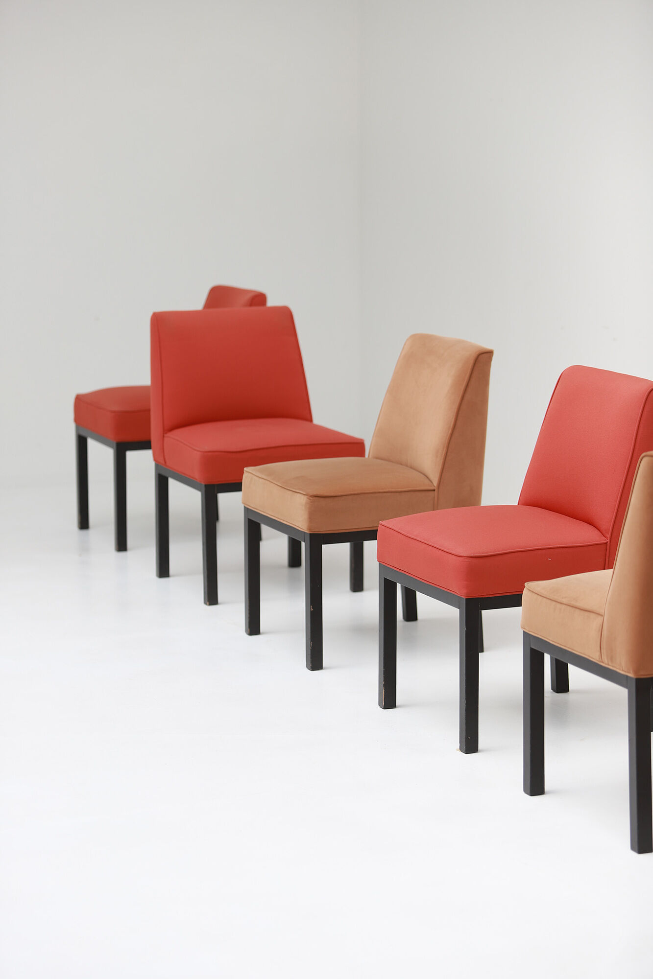Set of six Jules Wabbes 'Louise' dining chairs for Bulo