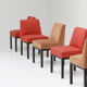 Set of six Jules Wabbes 'Louise' dining chairs for Bulo