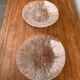Vintage glass plates with bark design, set of 2.