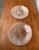 Vintage glass plates with bark design, set of 2.