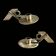 Candélabres en bronze coulé, années 50. Lot de 2