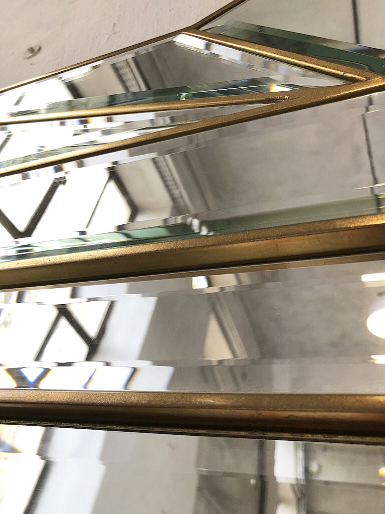 Italian design milked gold mirror