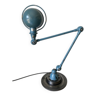 Jieldé industrial desk lamp 2 arms 40cm original vintage blue paint