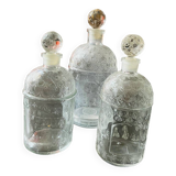 Lot of 3 old Guerlain perfume bottles with bees