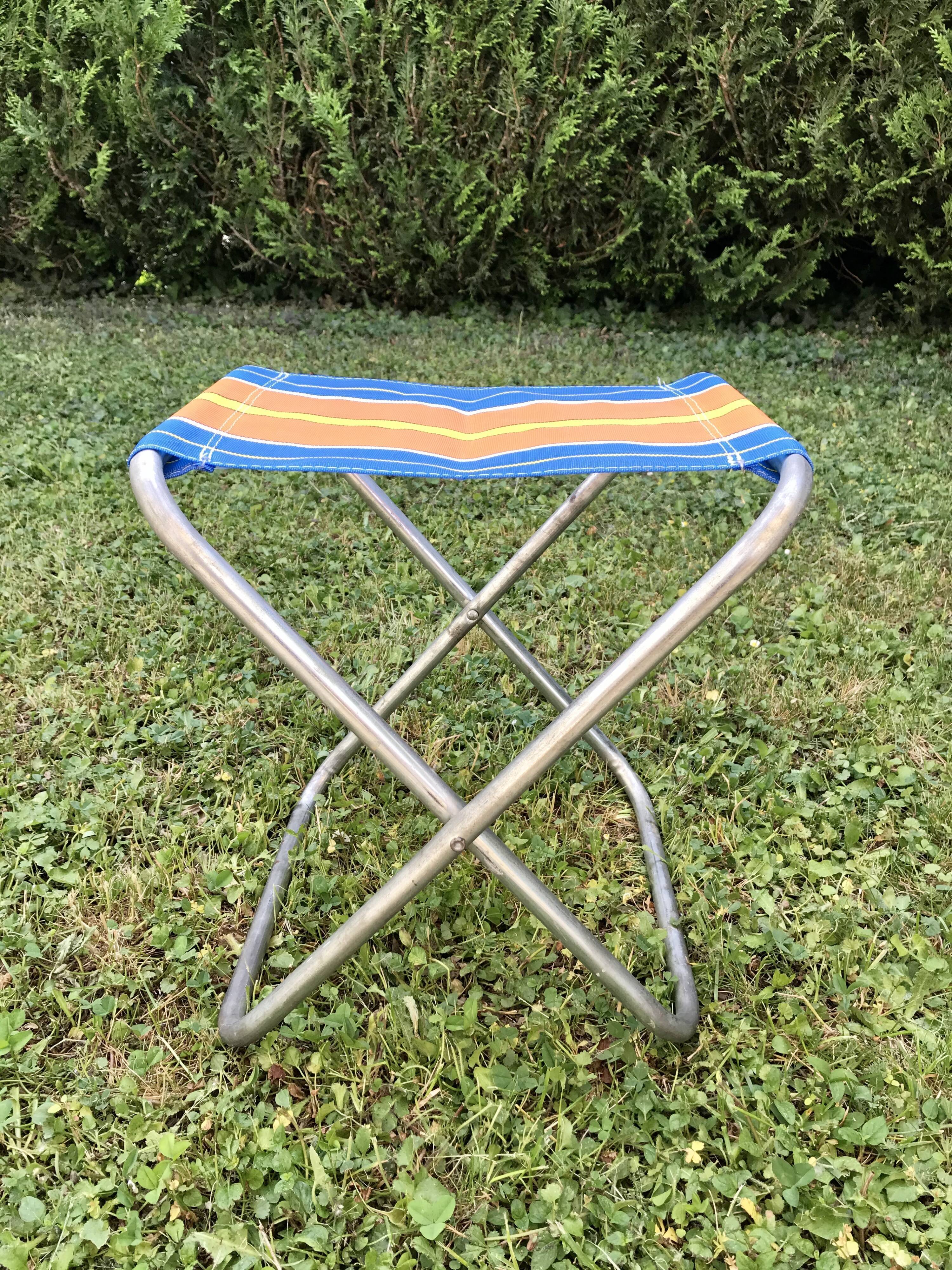 Colorful folding camping stool 70s