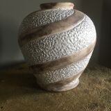 Vase art deco en faïence signé Odyv
