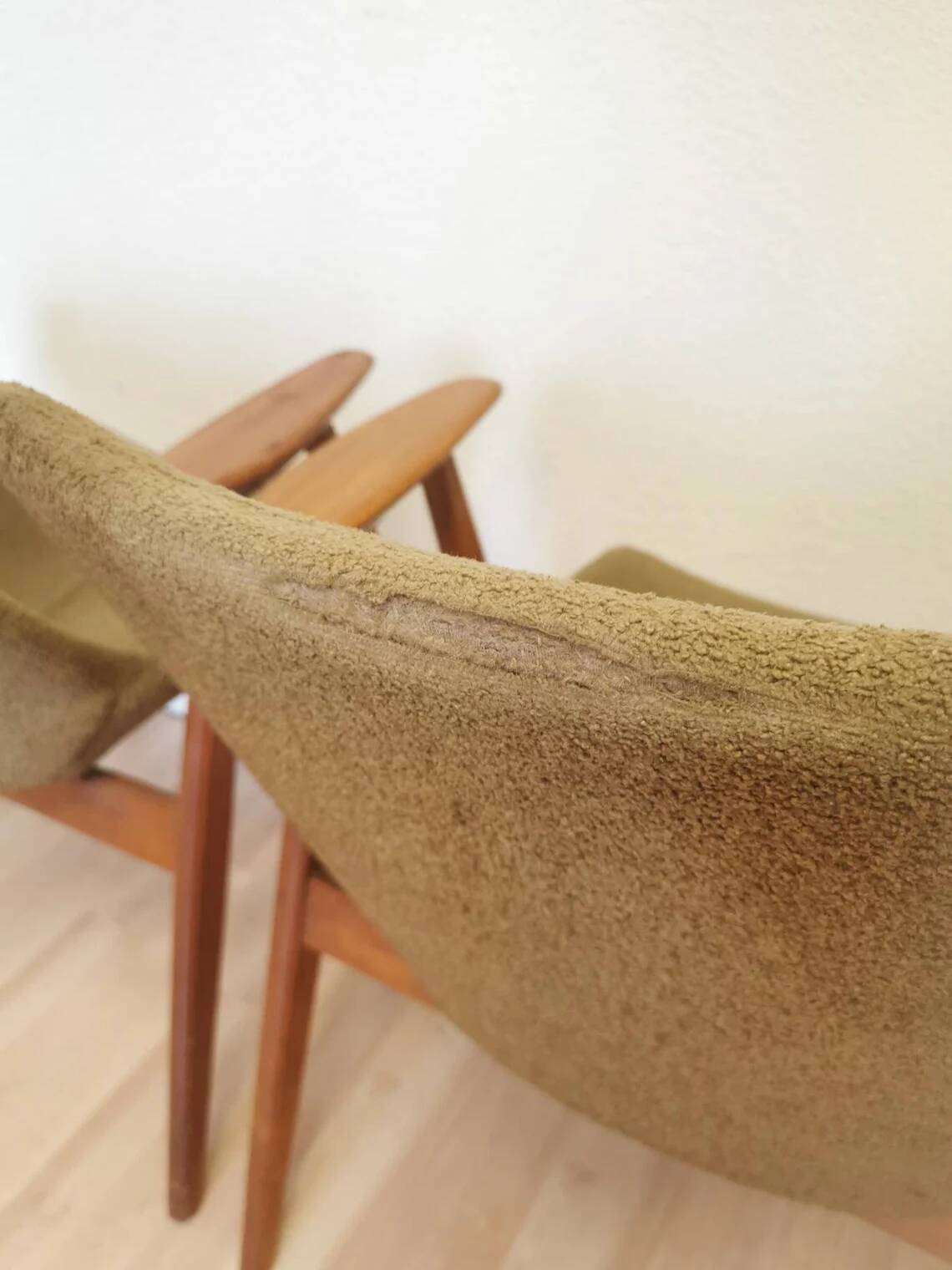 Set of 2 Rare Vintage Lupina Wooden Armchair by Niko Kralj, MCM Shell Chair