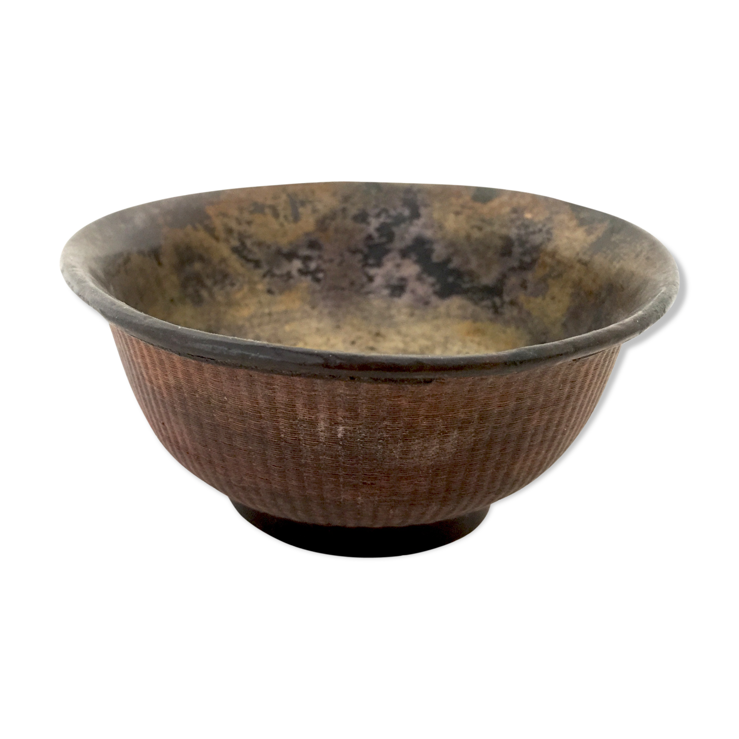 Coupe en bambou tressé et lacquée 18eme siècle Chine