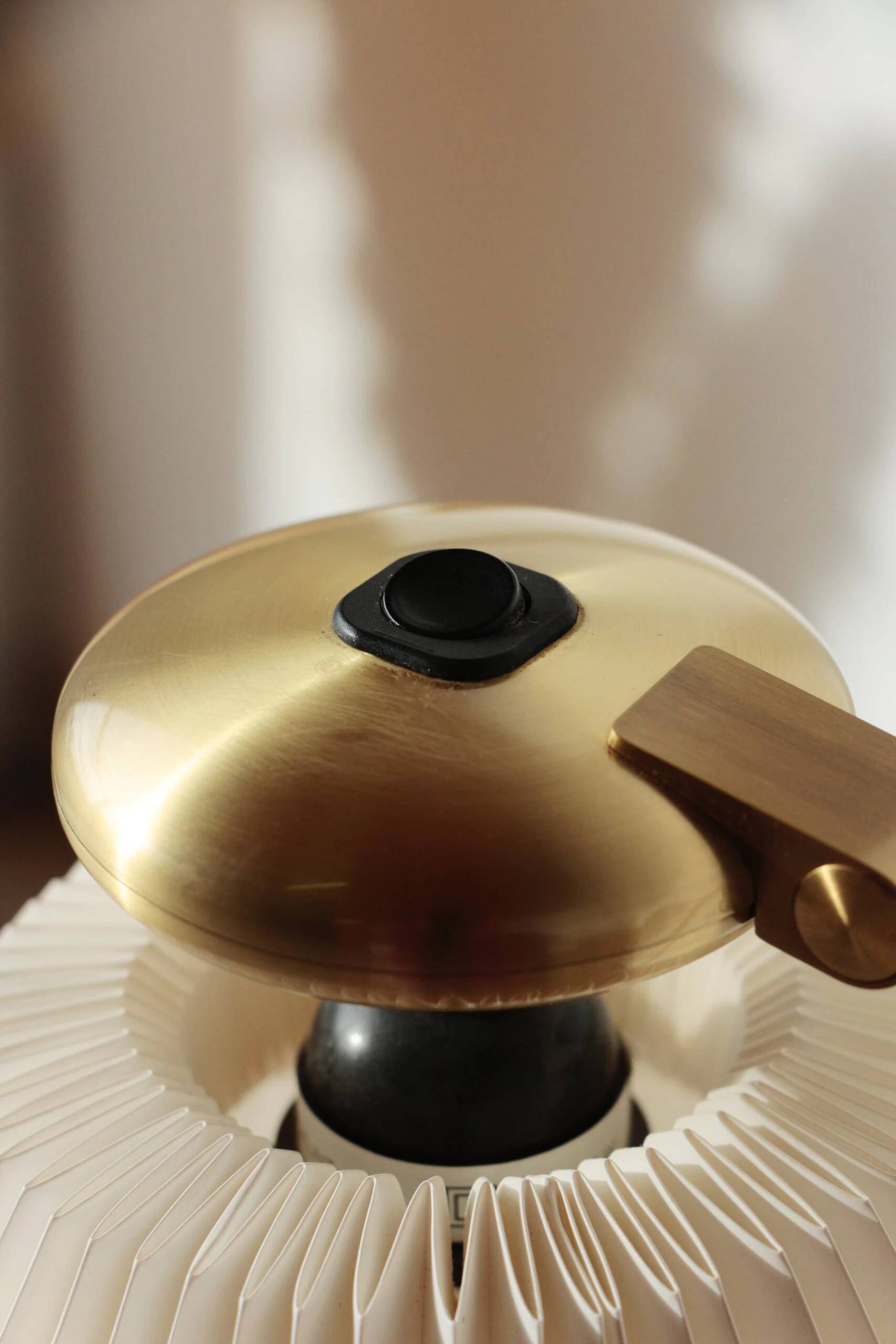 Le Klint 340 floor lamp in brass – design by Philip Bro Ludvigsen