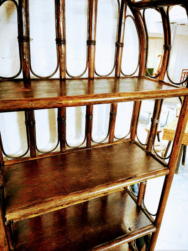 Rattan shelf
